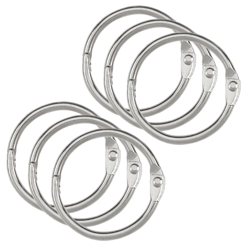 Teacher Created Resources 1.5 in. Binder Rings, Silver - Pack of 6