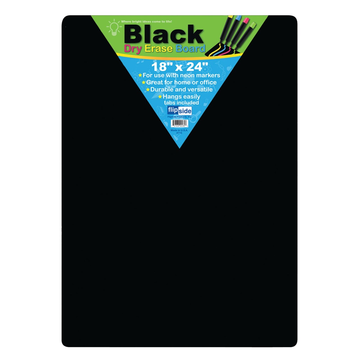 Black Dry Erase Board, 18&#x22; x 24&#x22;