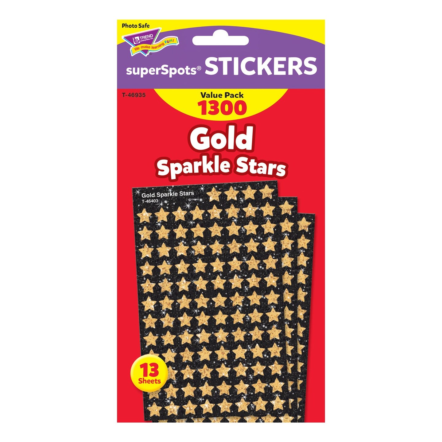 Gold Sparkle Stars superShapes Value Pack, 1300 ct