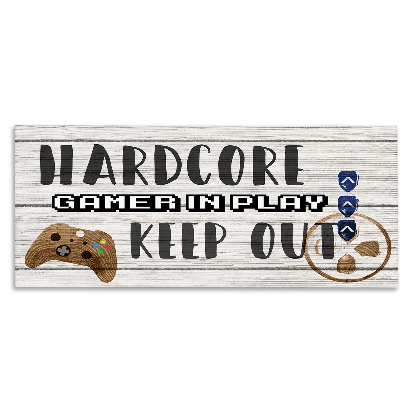 Stupell Industries Gamer Playroom Sign Canvas Wall Art
