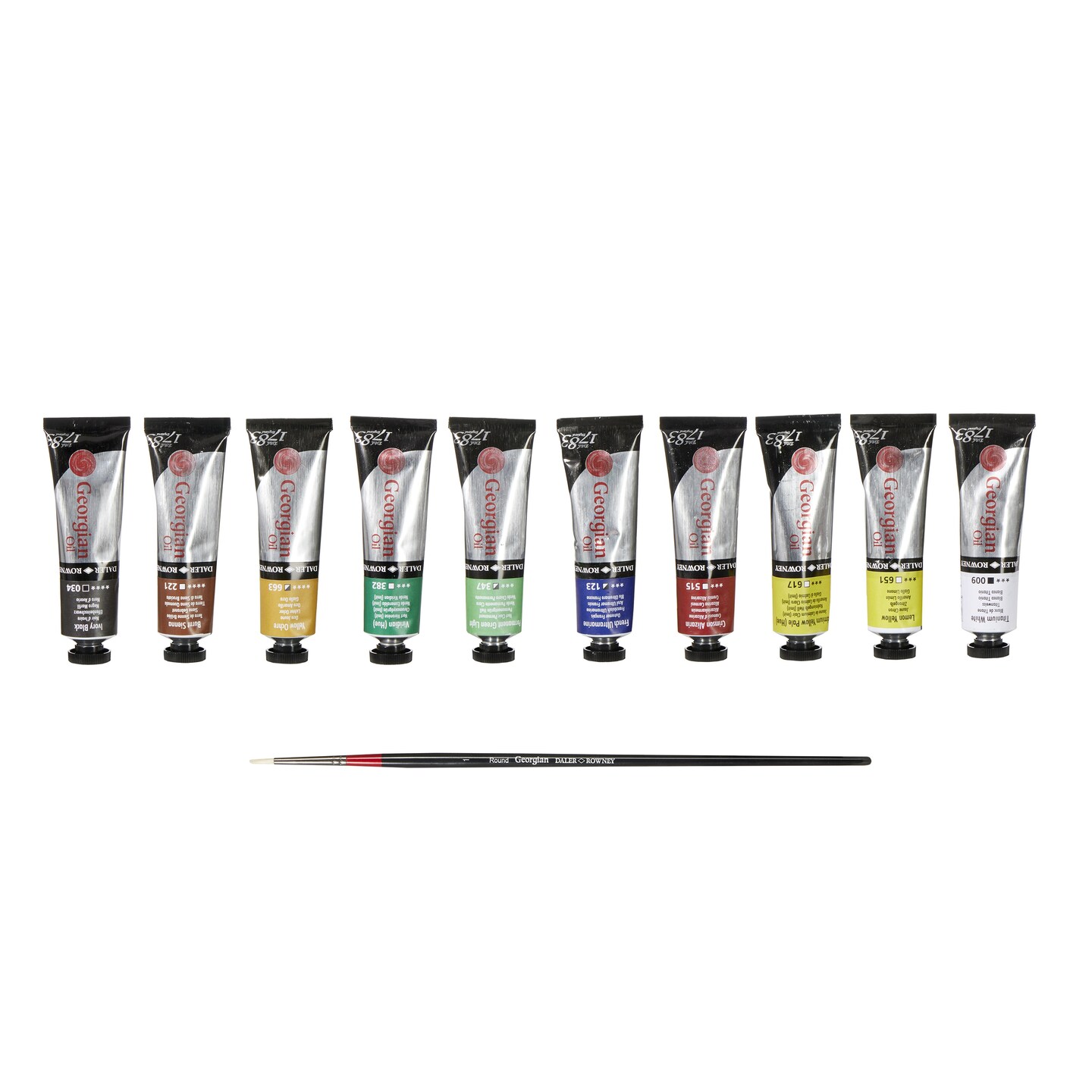 Daler-Rowney Georgian Oil Paint Studio Set 10/Pkg-With Free Brush