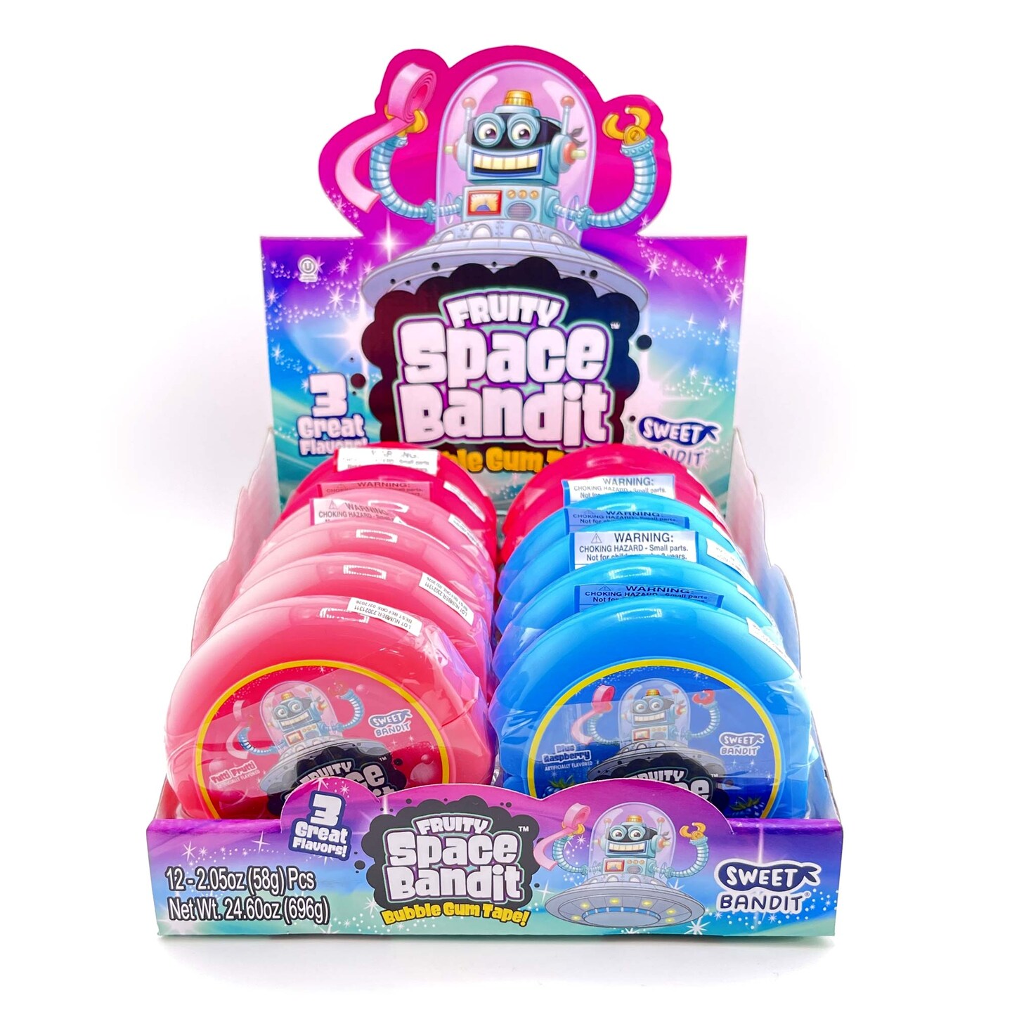 Space Bandit Bubble Tape Gum 12Ct 3 Flavor