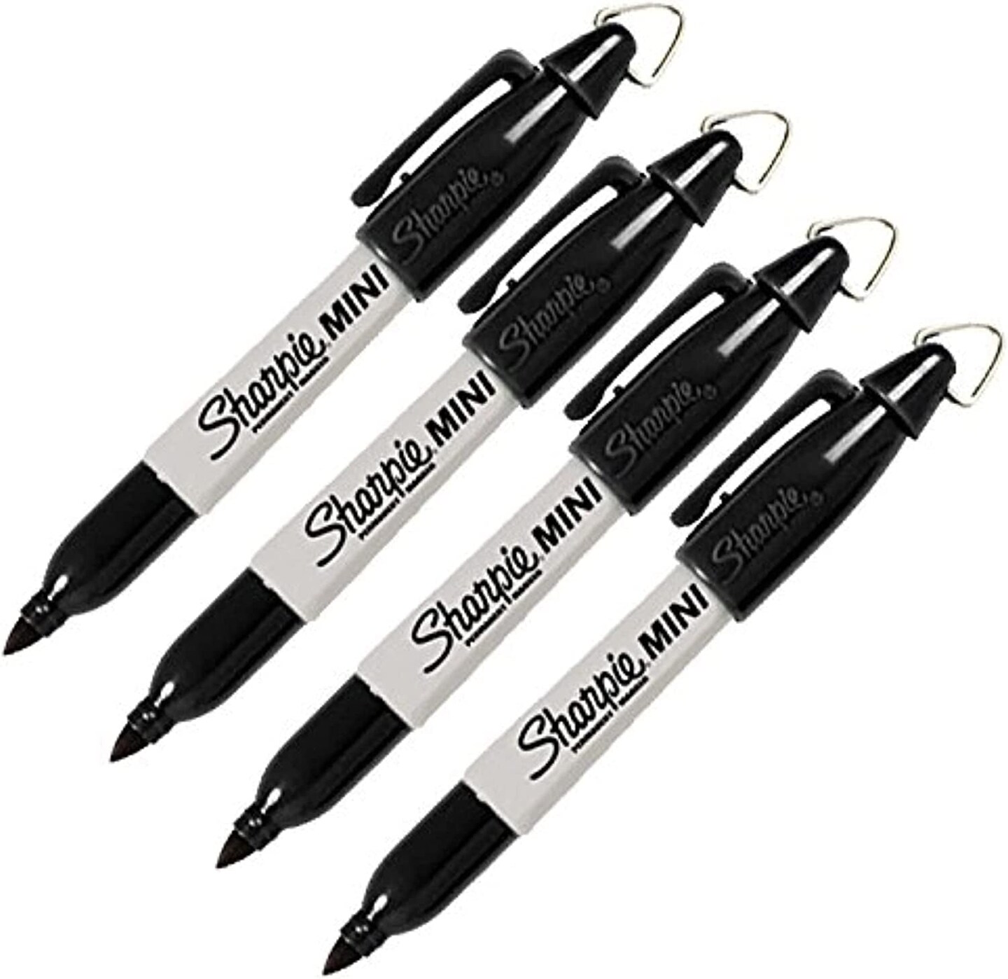 Mini Permanent Markers, Fine Point, 4-Count (4 Markers, Black)
