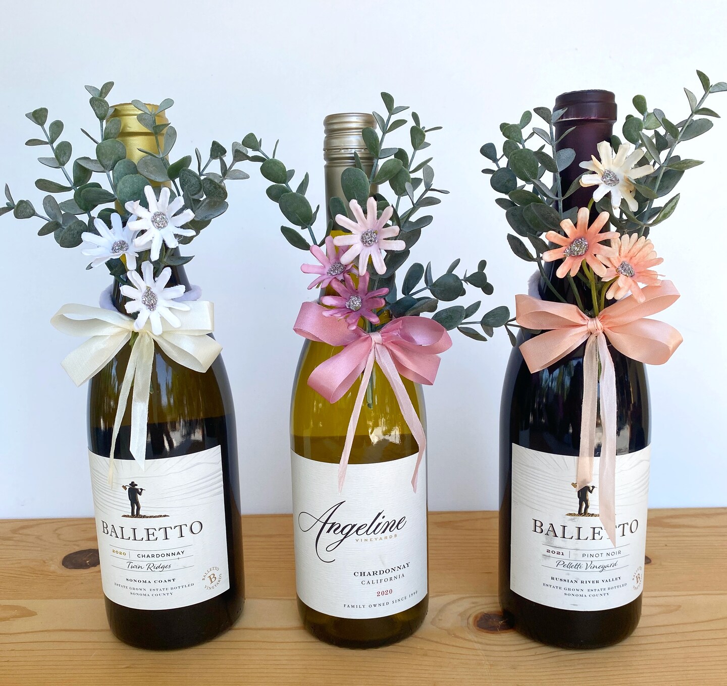 Wine Lover Gift, Faux Flower Arrangement For Wine Bottle, Wine Centerpiece, Champagne Bottle Bouquet, Wine Bottle Bouquet, Wine Bottle Decor - image8