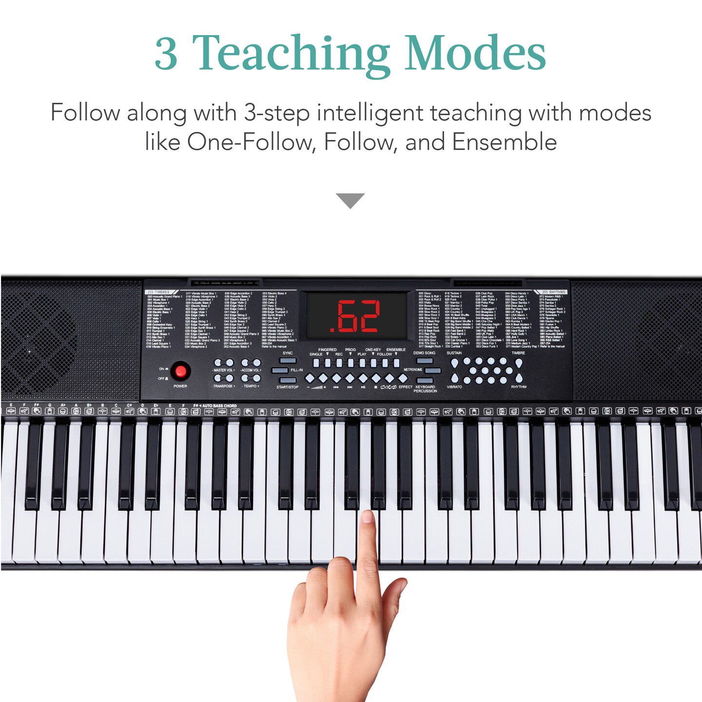 Best Choice Products 61-Key Beginners Electronic Keyboard Piano Set w/ LED, 3 Teaching Modes, H-Stand, Stool