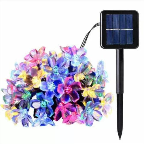 Kitcheniva 7M 50 LED Solar Powered Fairy String Flower Lights