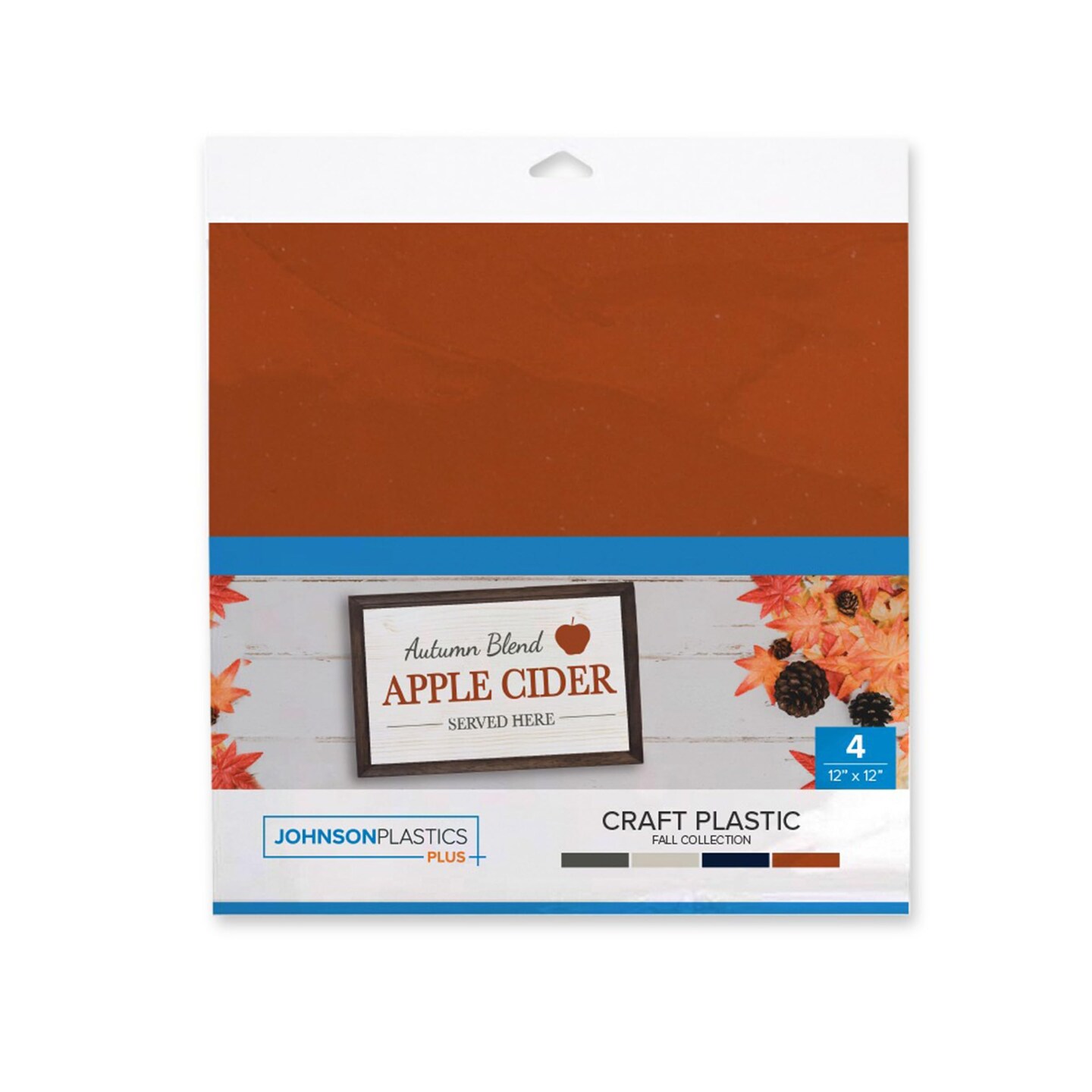 JPPlus Craft Plastic Plastic Craft Sheets for Cricut, Laser Cutter, & Engraver Use- Fall, 4 Pack