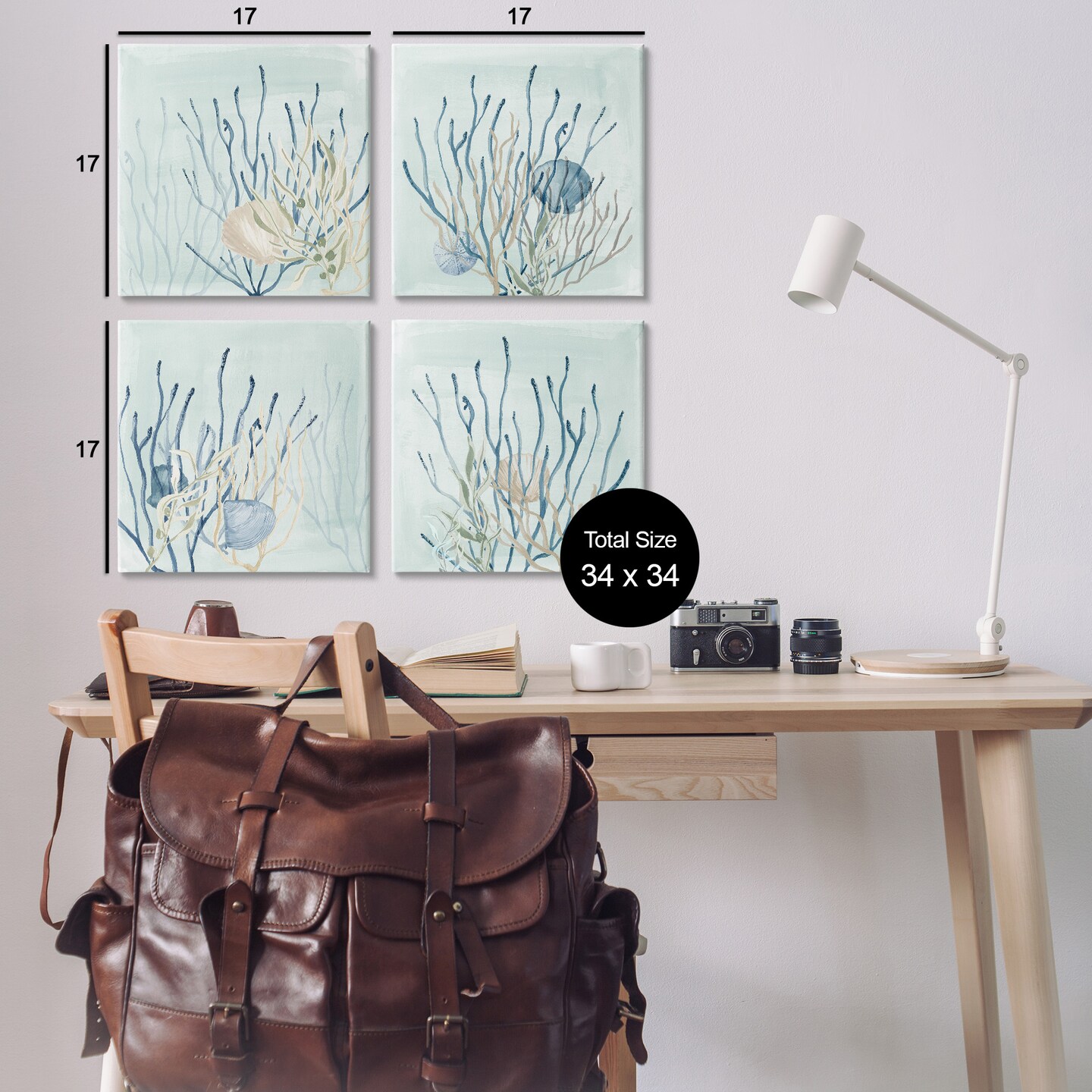 Stupell Industries Swimming Underwater Sea Life Coral Canvas Wall Art