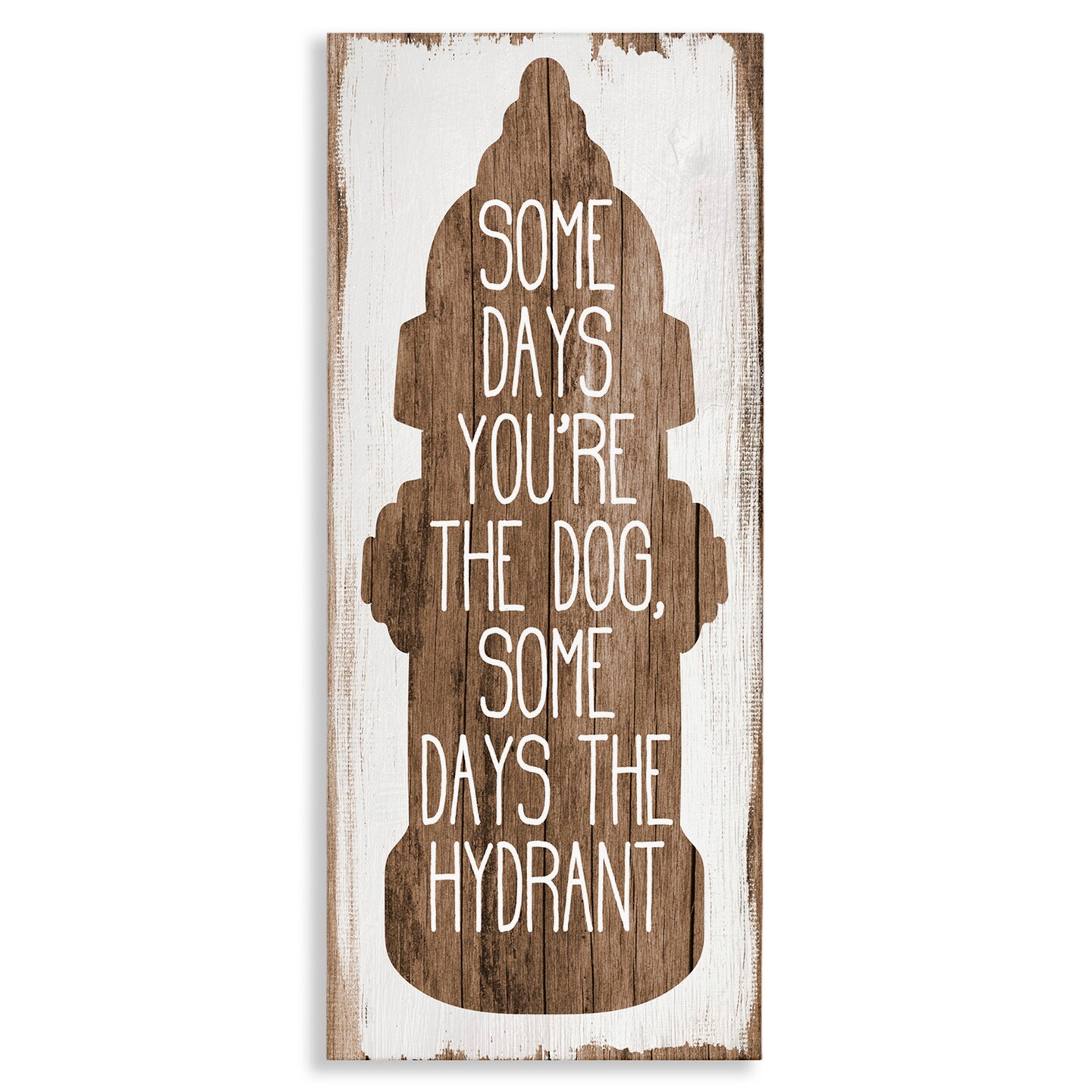 Stupell Industries Dog or Hydrant Funny Pet Metaphor Canvas Wall Art