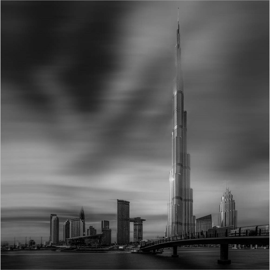 Dubai Downtown Cityscape, Dubai, UAE by Mohamed Kazzaz 24" x 24" Canvas Wall Art