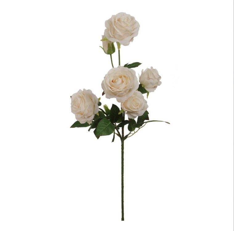 3-Pack 27&#x22; Red Rose Spray &#x2013; 5 Flowers &#x26; 1 Bud &#x2013; Realistic Silk Floral Decor