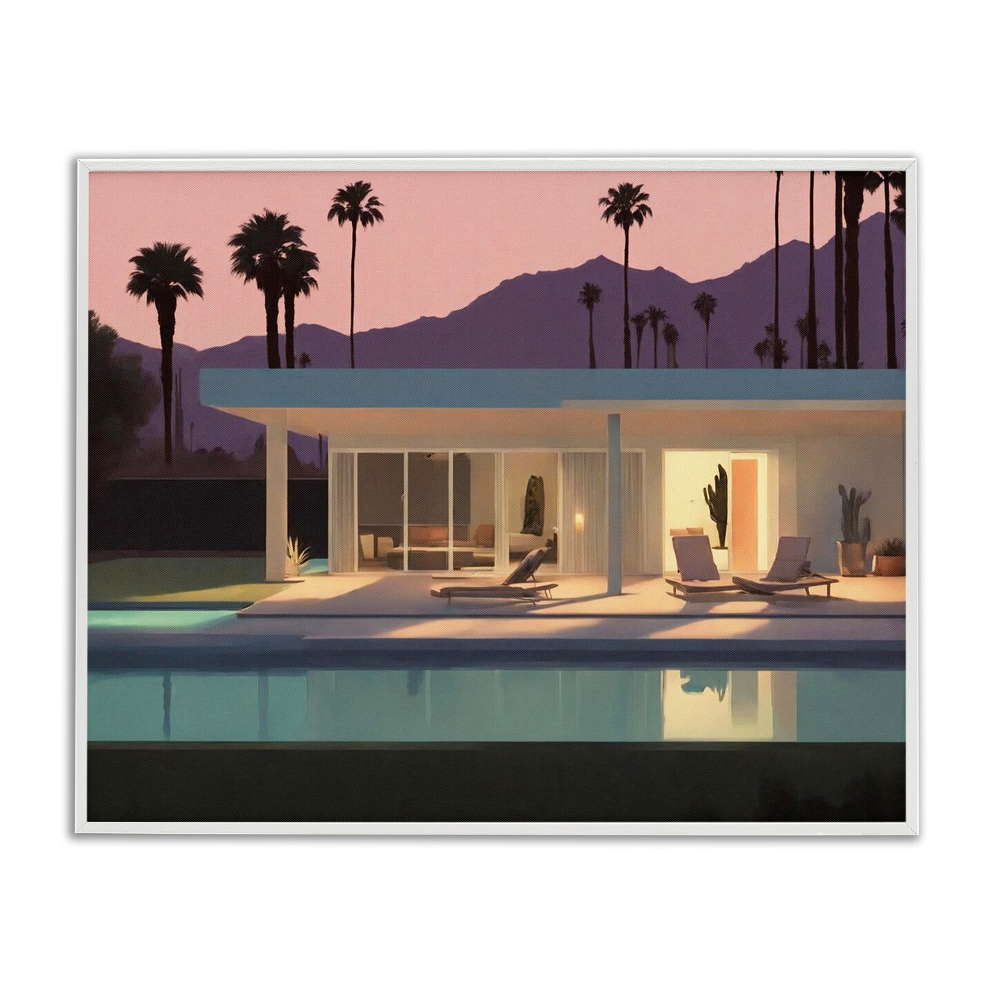 Stupell Industries Summer Pool Reflection Framed Giclee Wall Art Design by Noah Bay