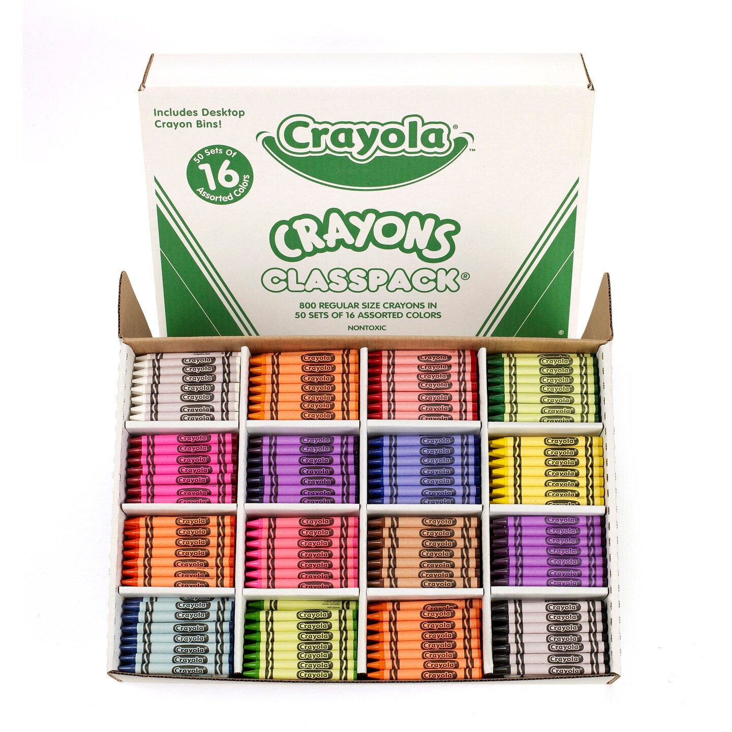 Crayon Classpack&#xAE;, Reg Size, 16 Colors, Pack of 800