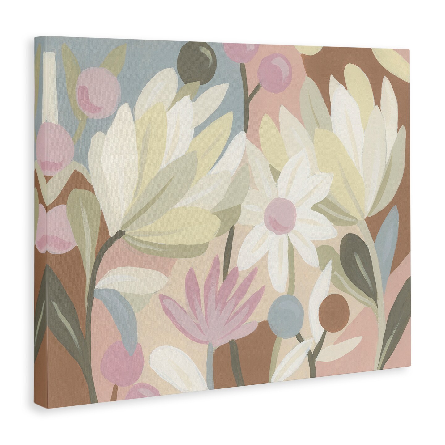 Stupell Industries Pastel Modern Flowers Canvas Wall Art Design by June Erica Vess