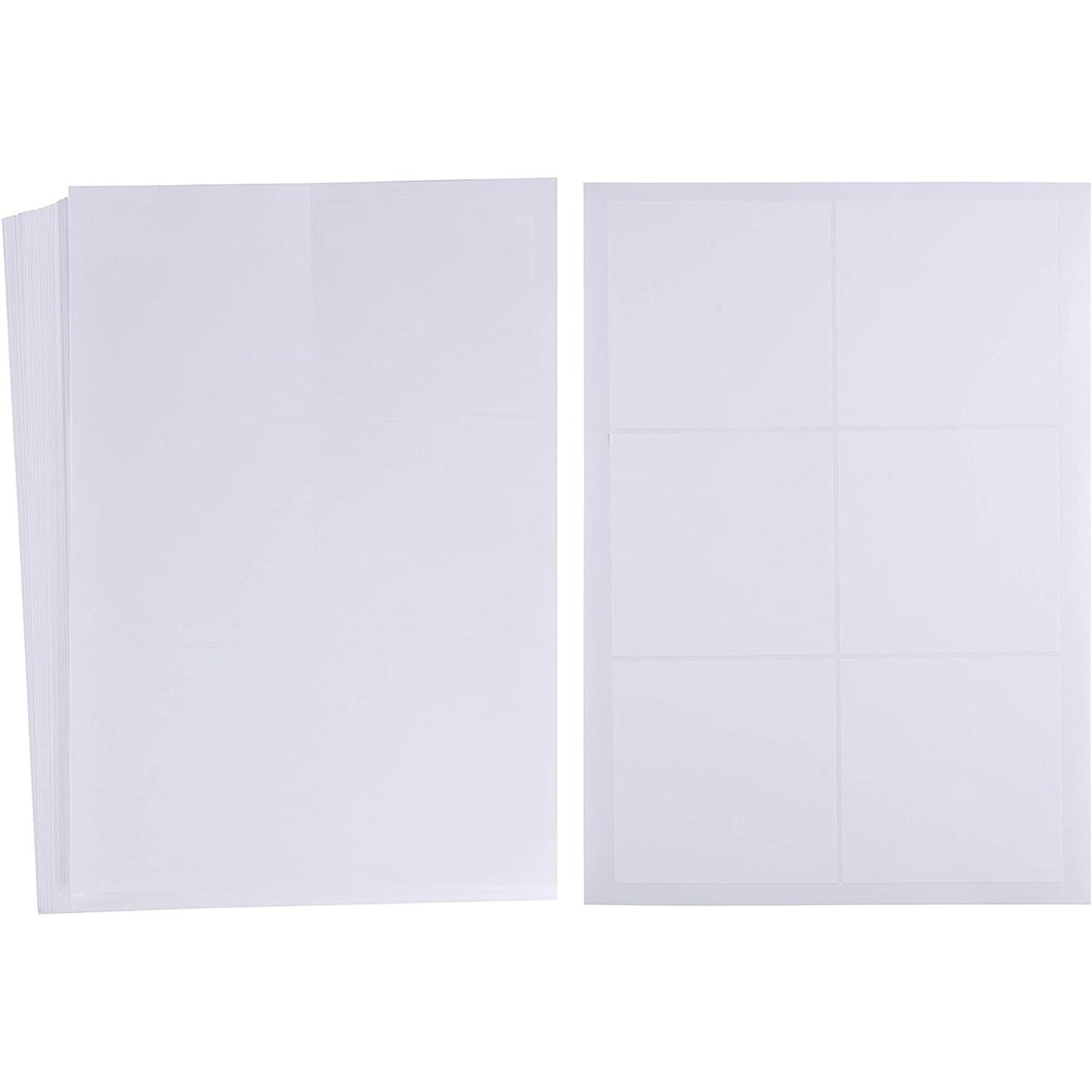 Juvale Self Adhesive Label Sticker Sheets (8.5 x 11 in, White, 48-Pack)