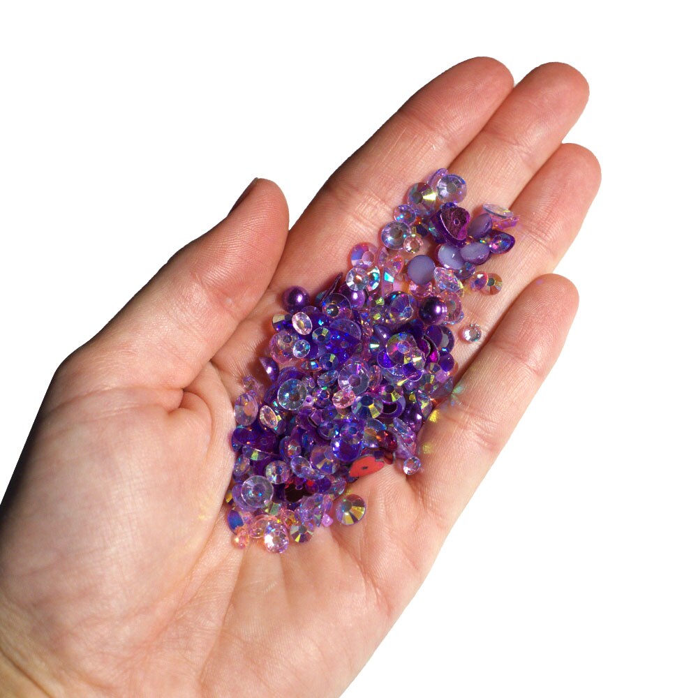 Buttons Glore Valentine’s Day Embellishment Set – 50g of Flat Back Pearls, Heart Sequins, Sprinkles & Rhinestones for DIY Crafts, Scrapbooking & Shaker Projects