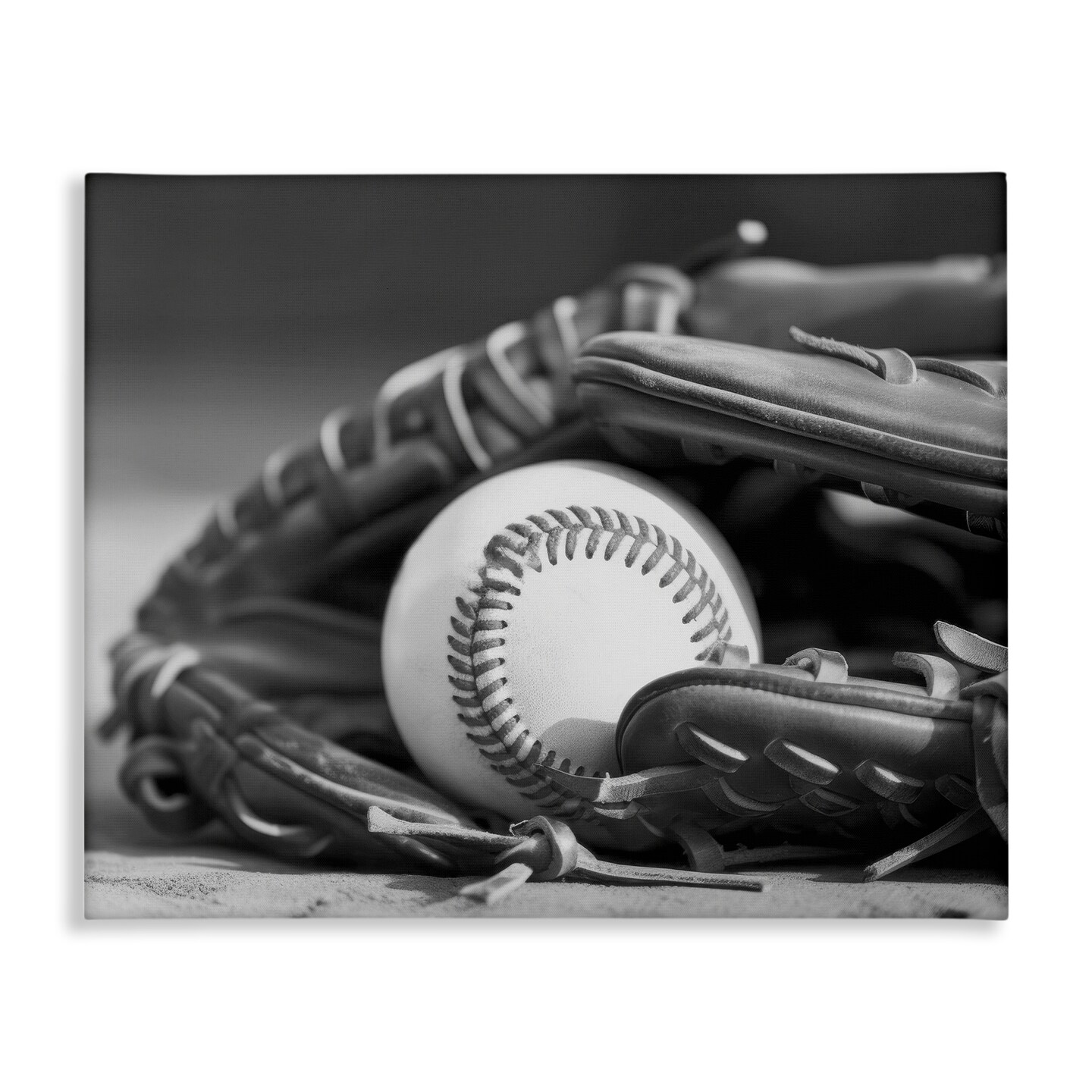 Stupell Industries Baseball Mitt & Ball Canvas Wall Art Design by Daphne Polselli