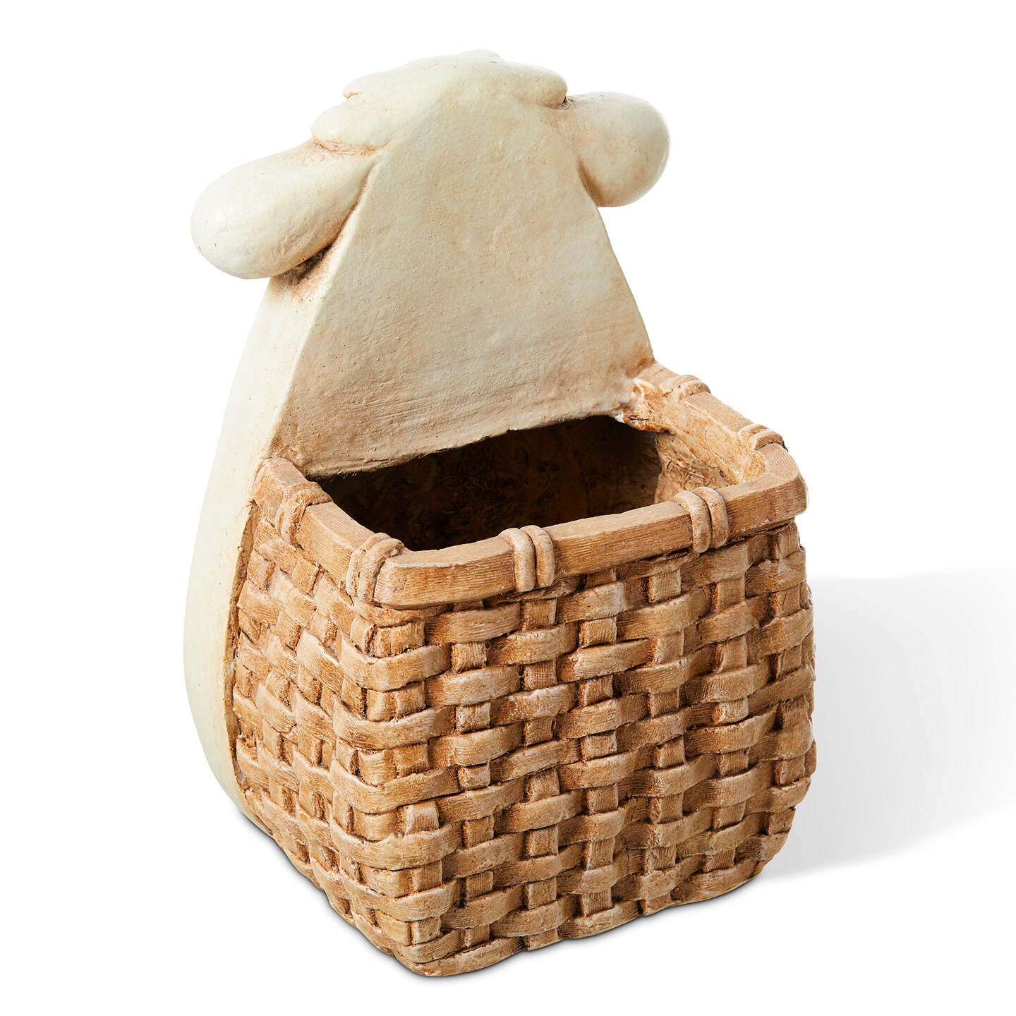 Set of 2 12.5&#x27;H/13&#x22;H MGO Cute Sheep/Cow Statue Planters
