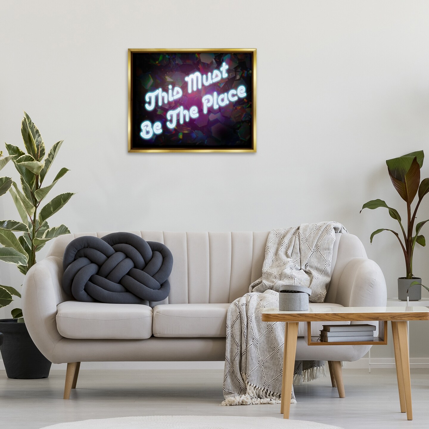 Stupell Industries This Must Be The Place Framed Floater Canvas Wall Art Design by Graffi*tee Studios