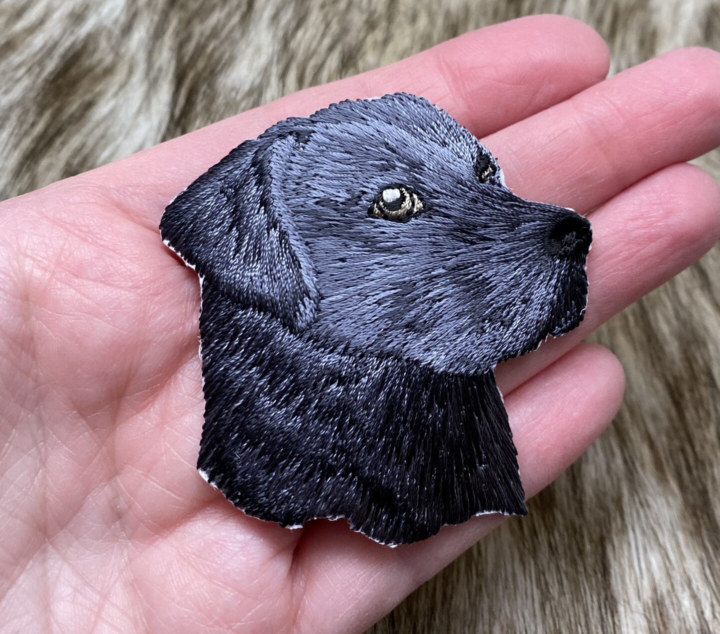 Black Labrador, Dog, Puppy, Animals, Pets, Embroidered, Iron on Patch