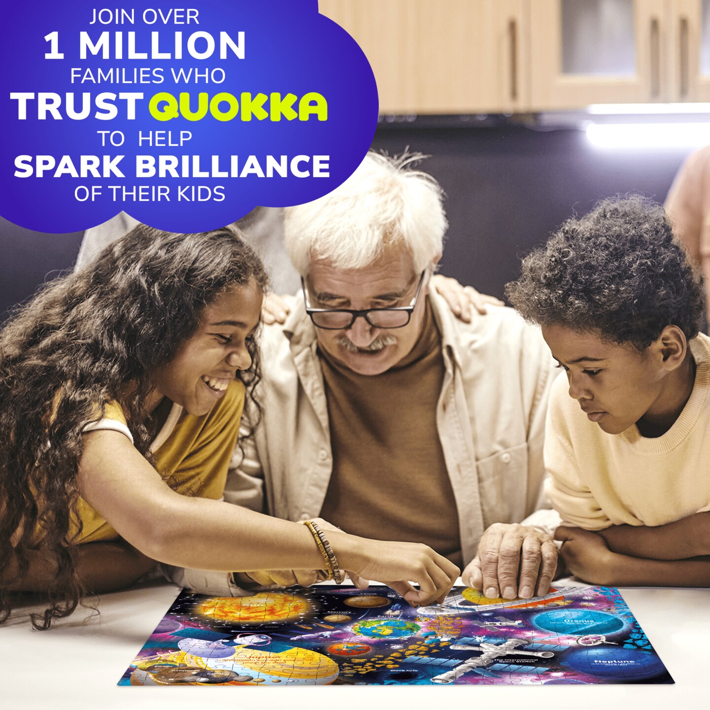 1000 Pcs Puzzles for Adults 3 Set | USA, World Maps &#x26; Space
