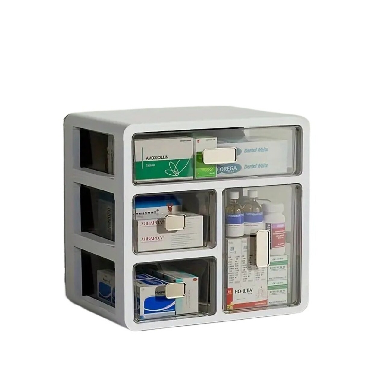 Drawer-Type Plastic Storage Box Organizer Medicine Box-Multifunctional Storage Container Family Medicine Box Organizer