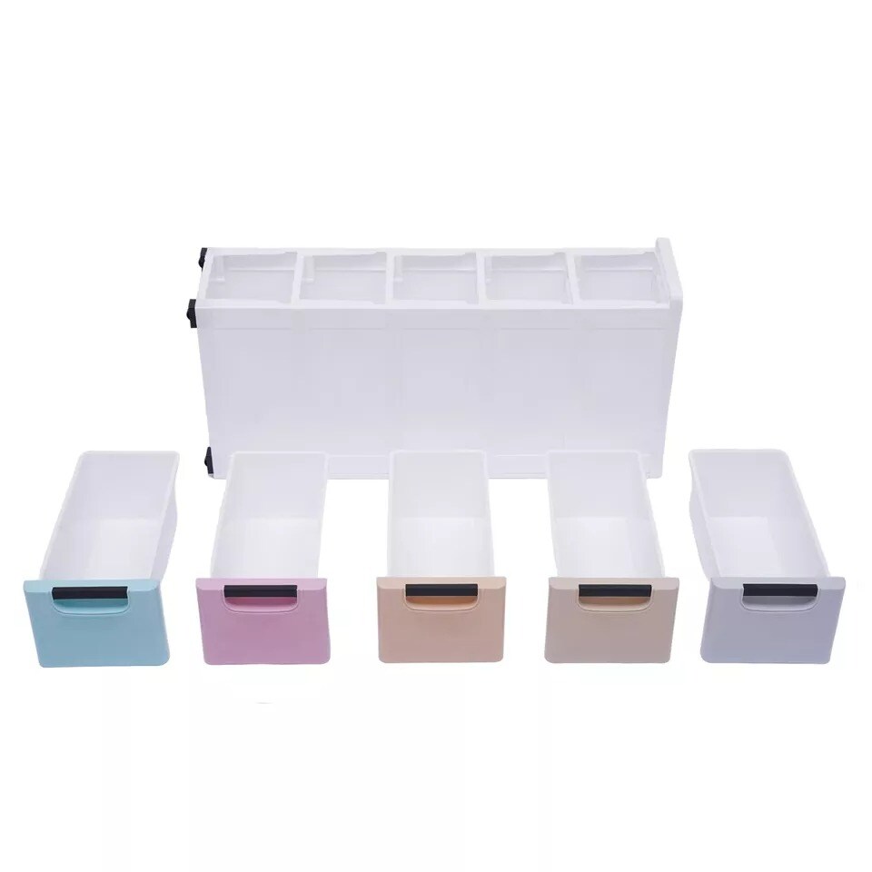 Plastic Clothes Storage Cabinet Closet Organizer Cupboard w/ 5 Drawers