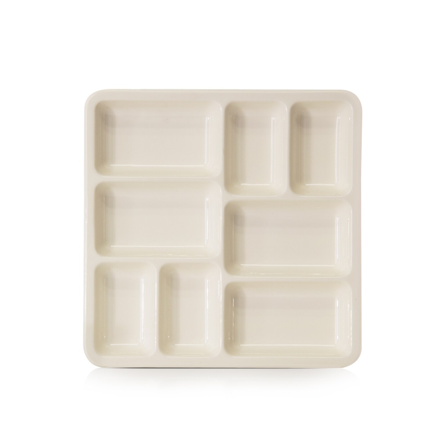 Pintar Ceramic Watercolor Paint Palette Tray - 8 Well Ceramic Palette | 7&#x22;&#xD7; 7&#x22;&#xD7; 0.9&#x22; Paint Pallet | Durable Watercolor Palette Tray for Oil, Acrylic, Gouache &#x26; All Water-Based Paints