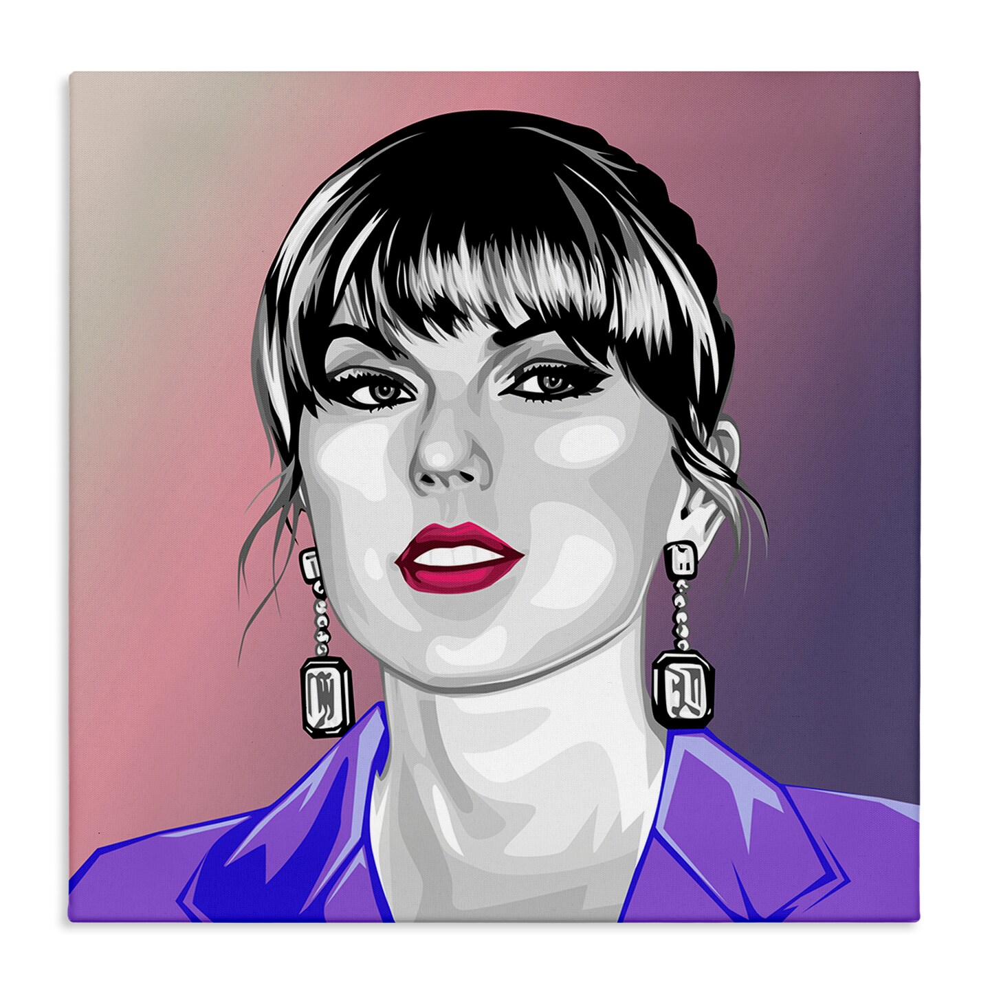 Stupell Industries Taylor Wearing Purple Canvas Wall Art Design by Birch&#x26;Ink