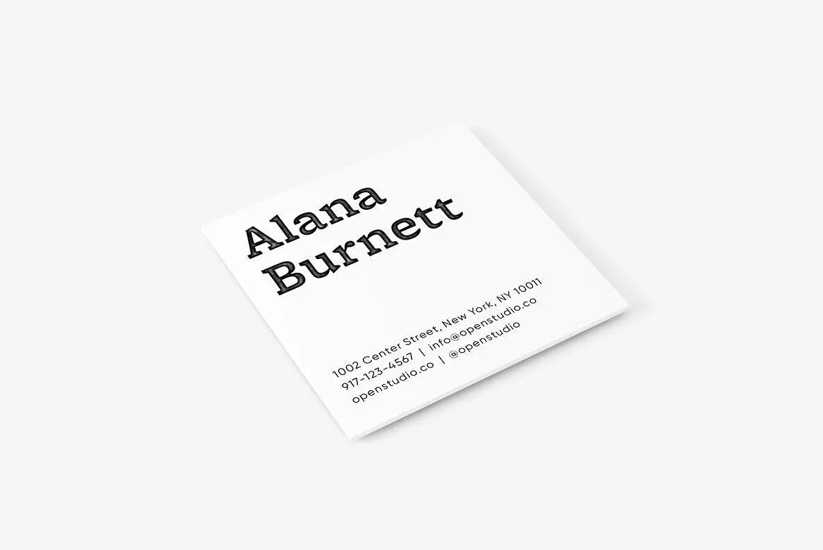 Square Business Card Stamp No. 16,