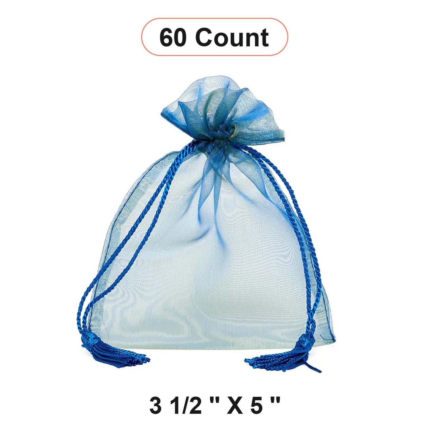 Jewel Tone Iridescent Sheer Tasseled Bags 5&#x27;&#x27; x 6 1/2&#x27;&#x27; for Packaging