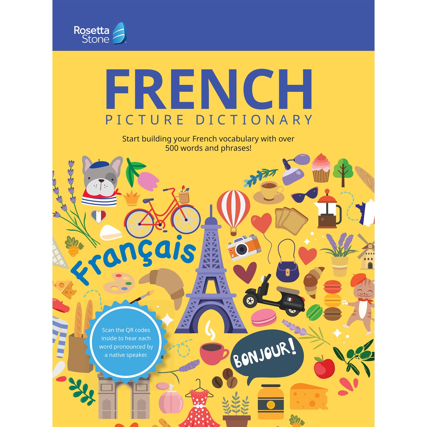 Rosetta Stone French Picture Dictionary, French Dictionary to Learn French Vocabulary and Phrases, Dictionary for Kids and Adults, French English Dictionary