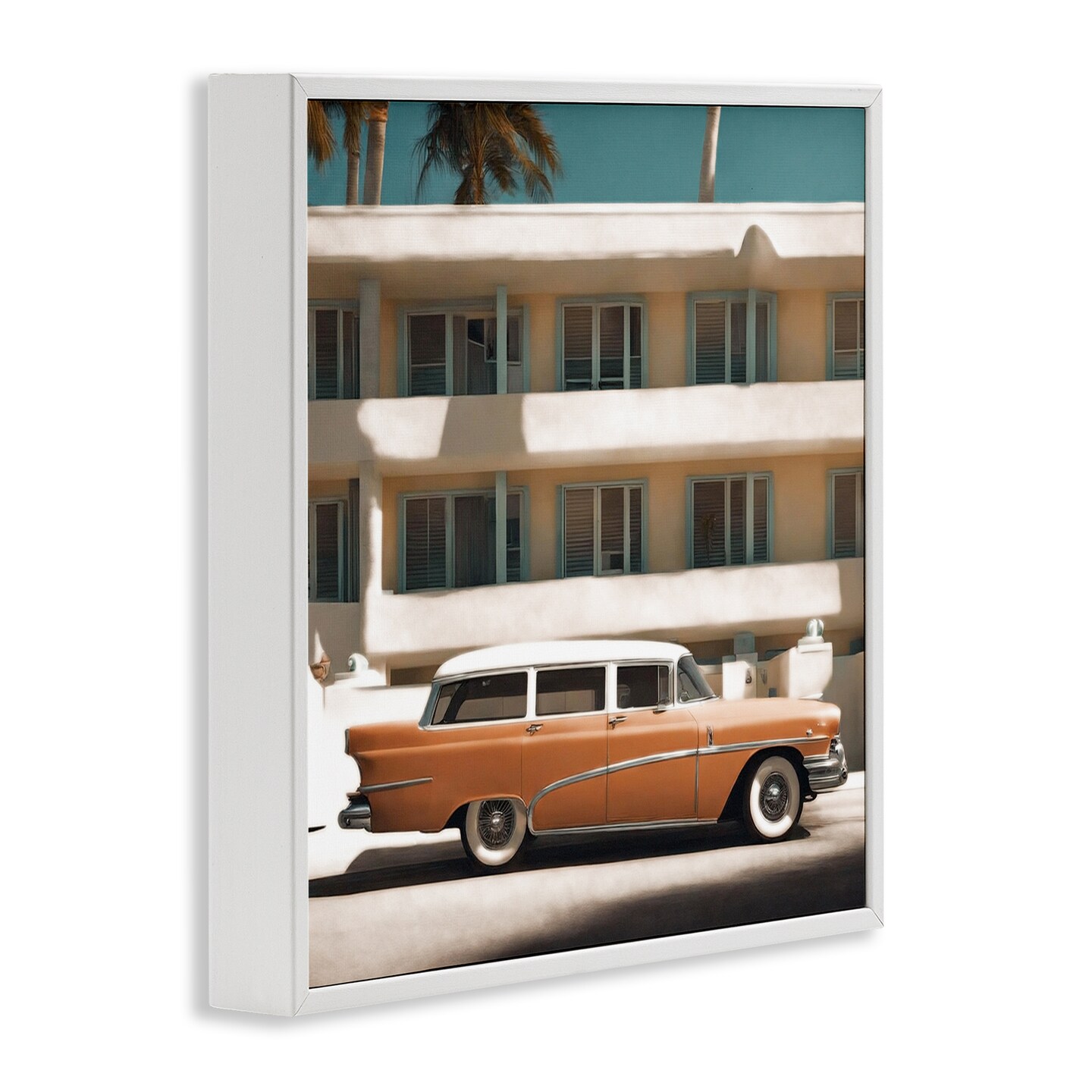 Stupell Industries Antique Car in Miami Framed Giclee Wall Art Design by Noah Bay