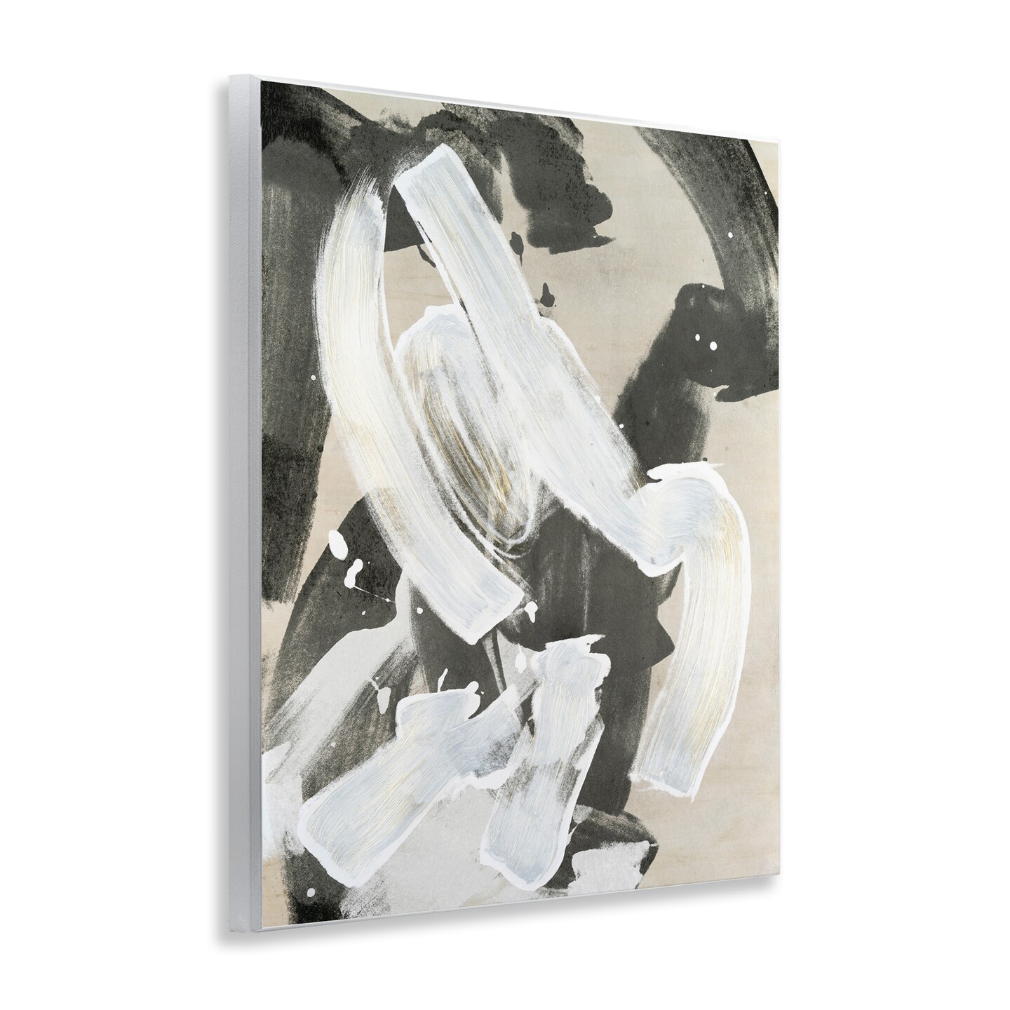 Stupell Industries Chaotic White Paint Streak Wall Plaque Art Design by Joris Hoefnagel