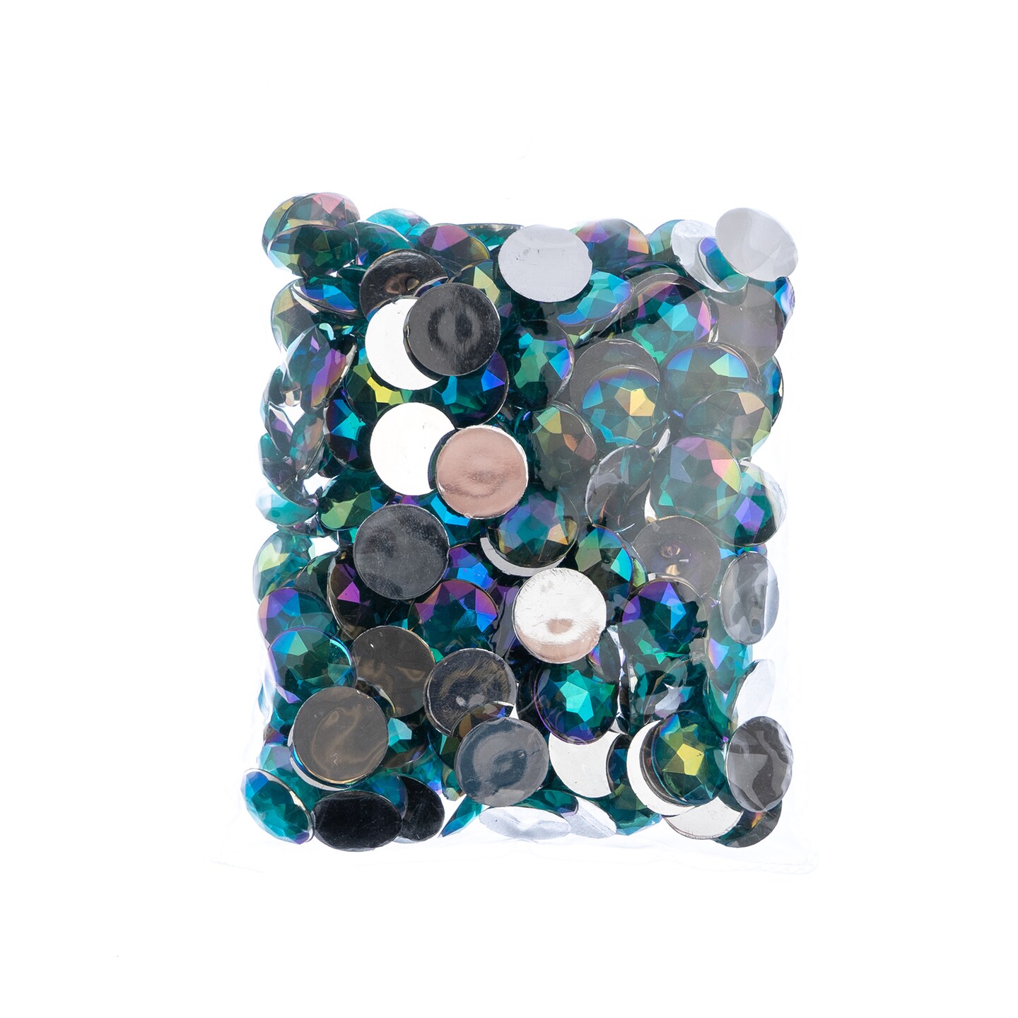 John Bead 16mm Round Acrylic Flat Back Rhinestones, 200pcs