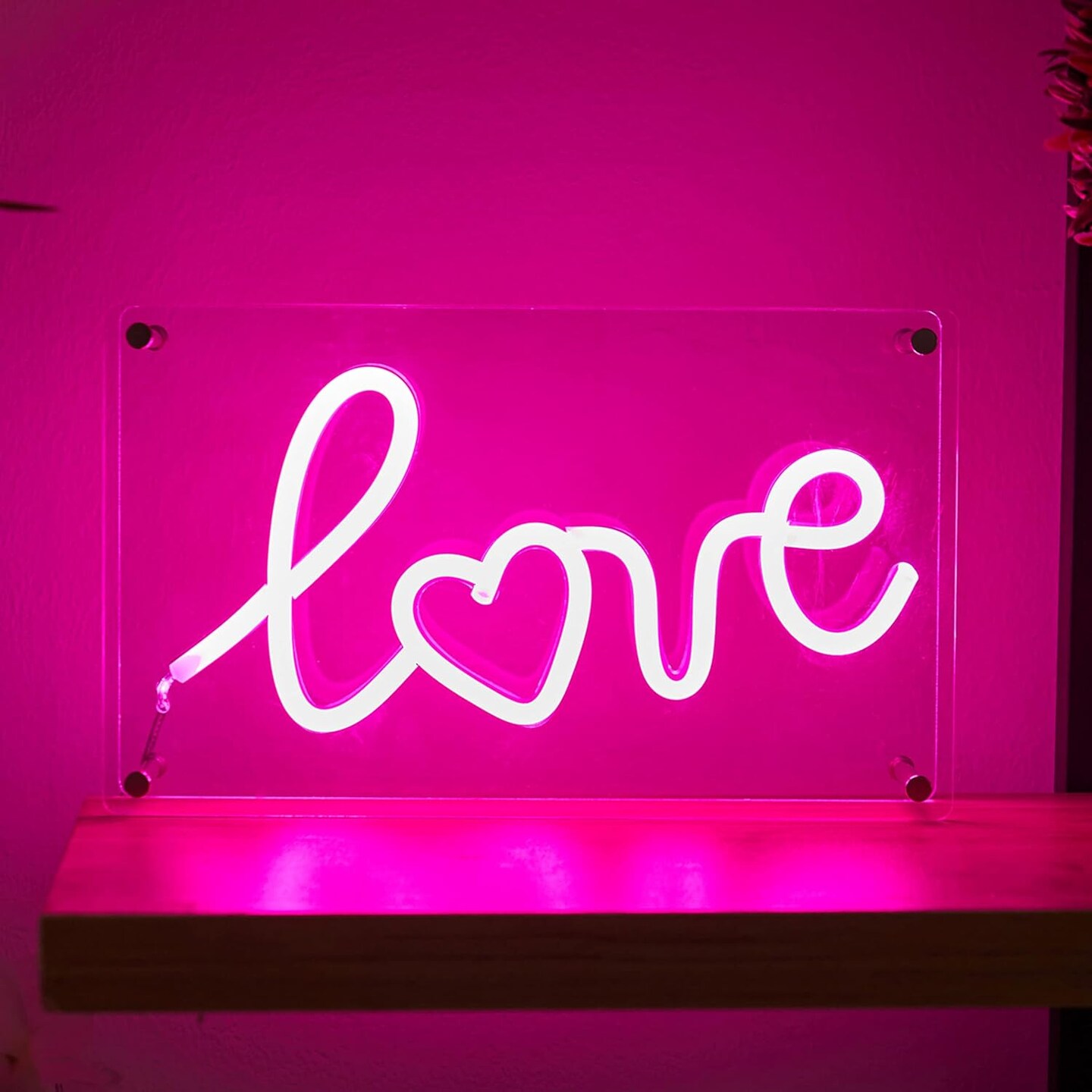 Valentines Day Decor Love Neon Sign Pink Room Decor Neon Signs for Wall Decor Led Light Sign Wedding Gifts Dorm Decor Christmas Decorations
