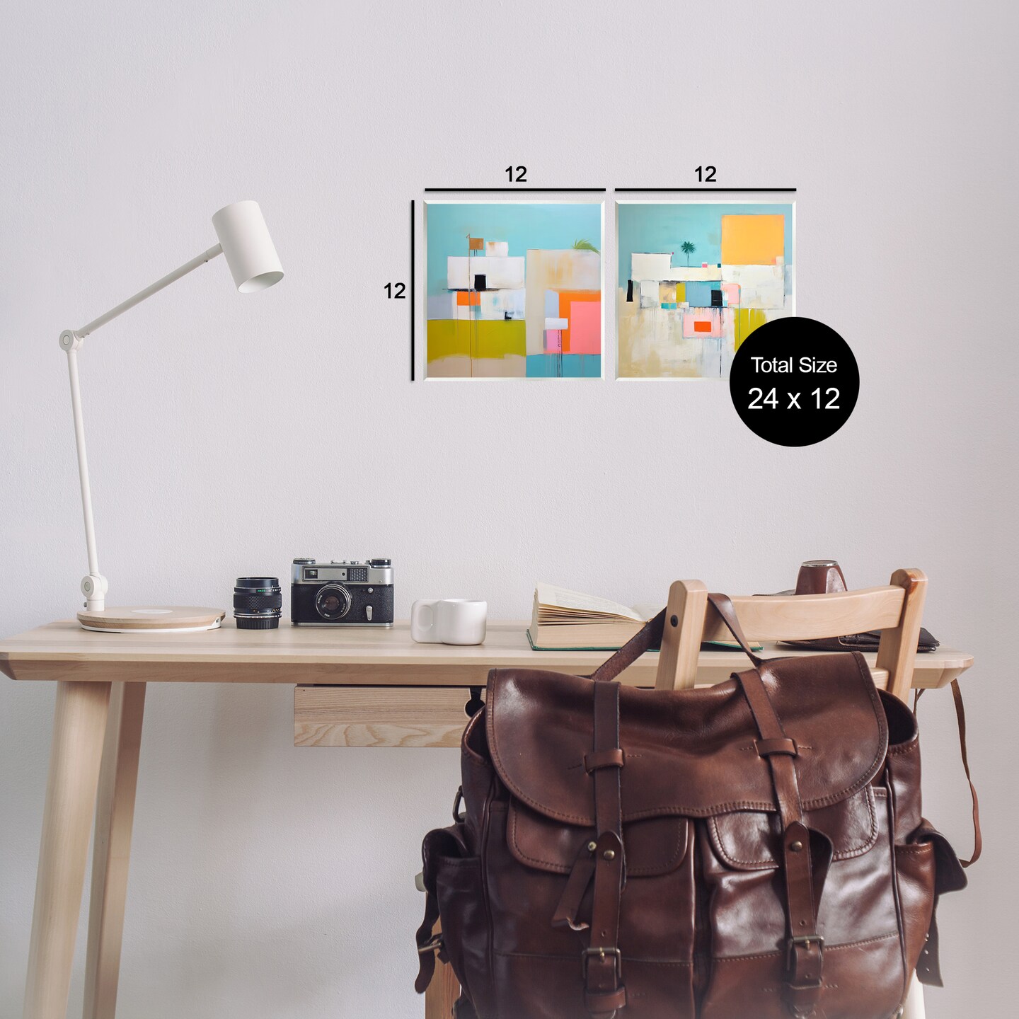 Stupell Industries Abstract Square Block Apartment 2 pc Wall Plaque Art Set Design by Irena Orlov