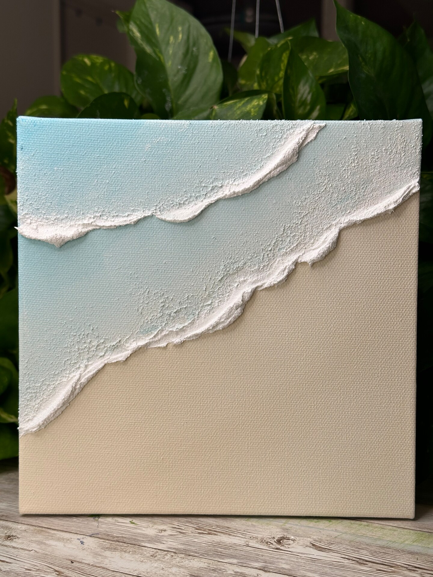 Textured Beach | Waves painting | For Beginners