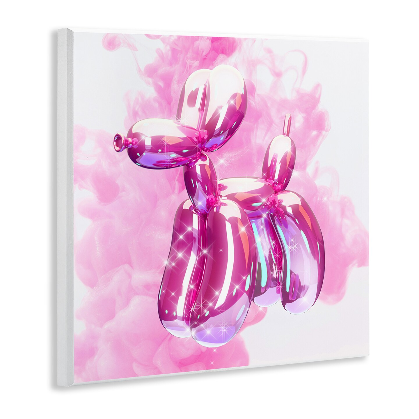 Stupell Industries Pink Glam Balloon Dog Wall Plaque Art Design by Ziwei Li