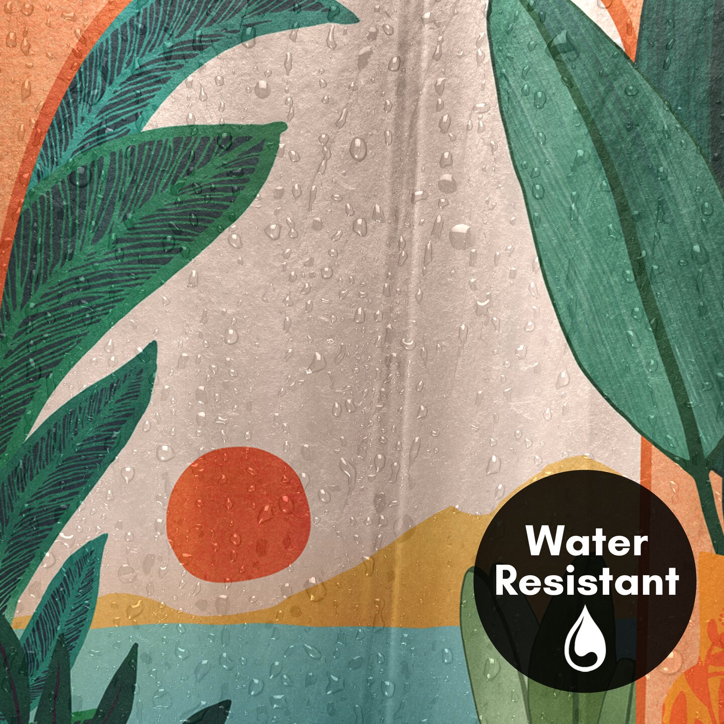 Americanflat 71" x 74" Shower Curtain, Ocean View by Modern Tropical