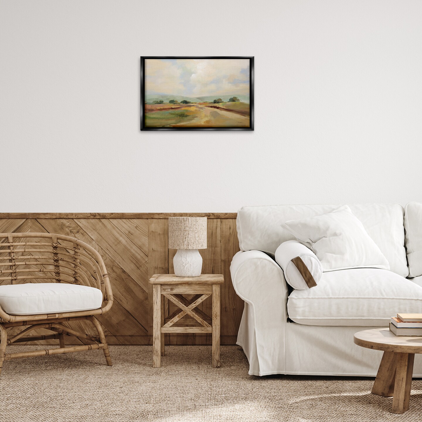 Stupell Industries Solitary Rural Landscape Framed Floater Canvas Wall Art Design by Silvia Vassileva