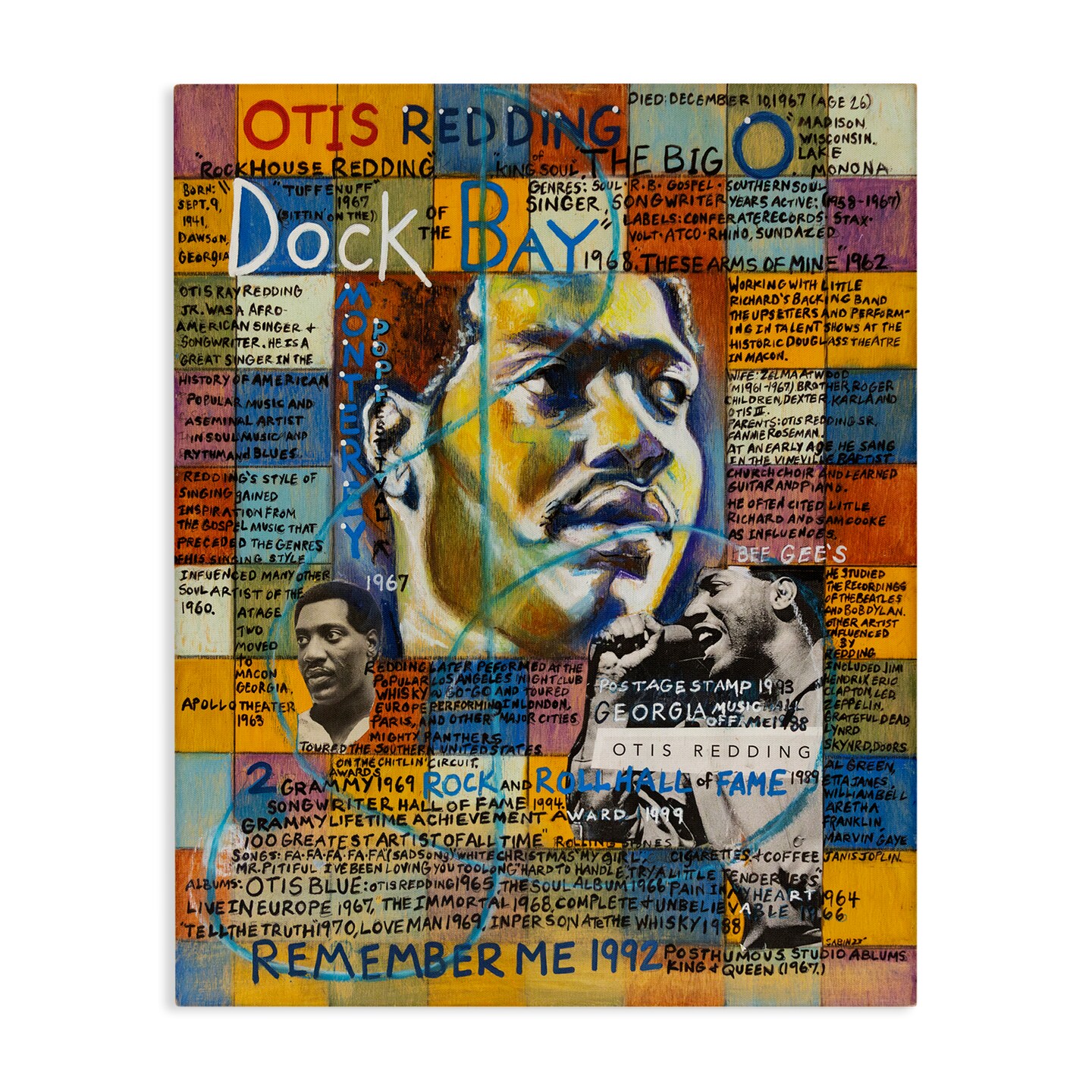Stupell Industries Otis Redding Collage Canvas Wall Art Design by Sabin