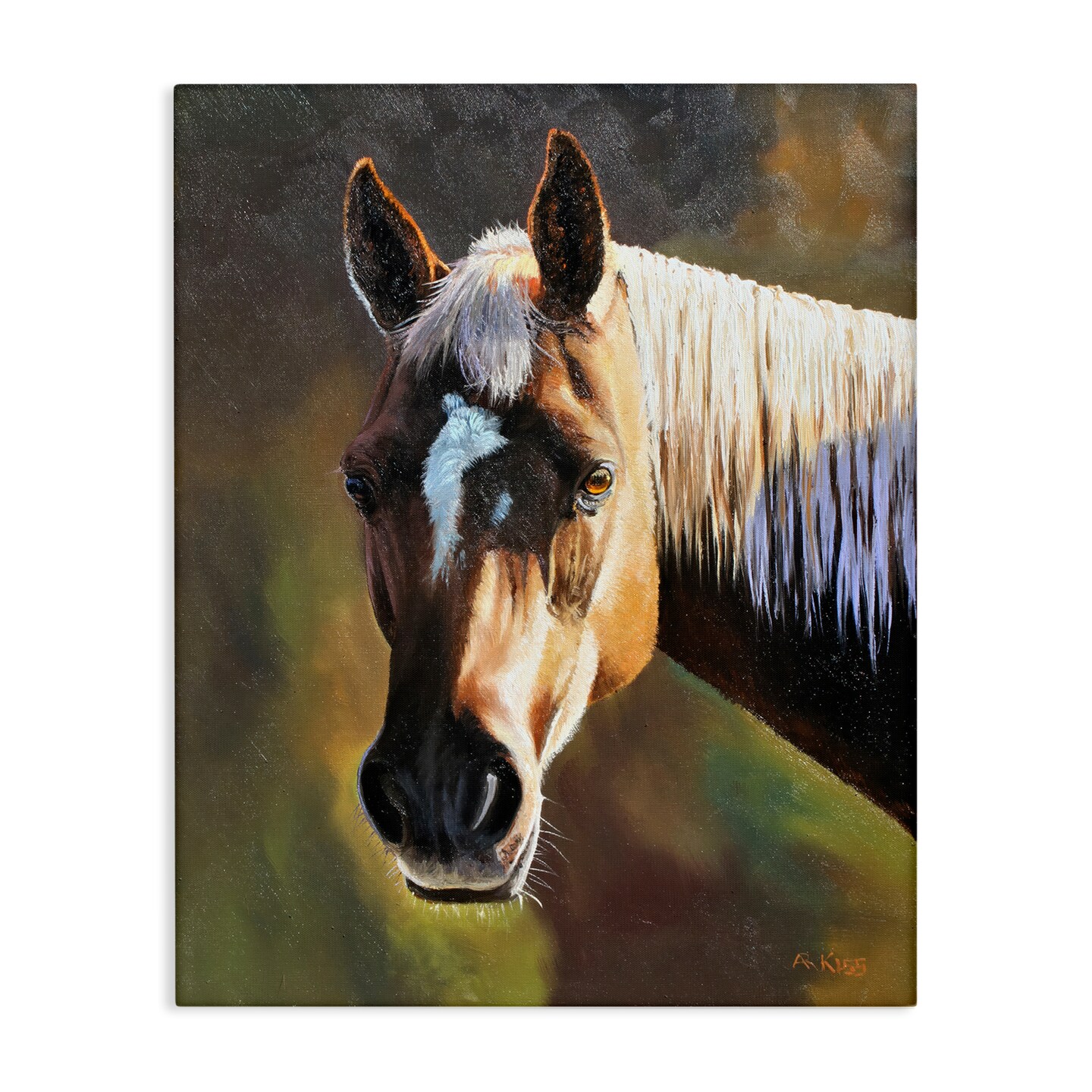 Stupell Industries Brown Horse Portrait Canvas Wall Art Design by Andrew Kiss
