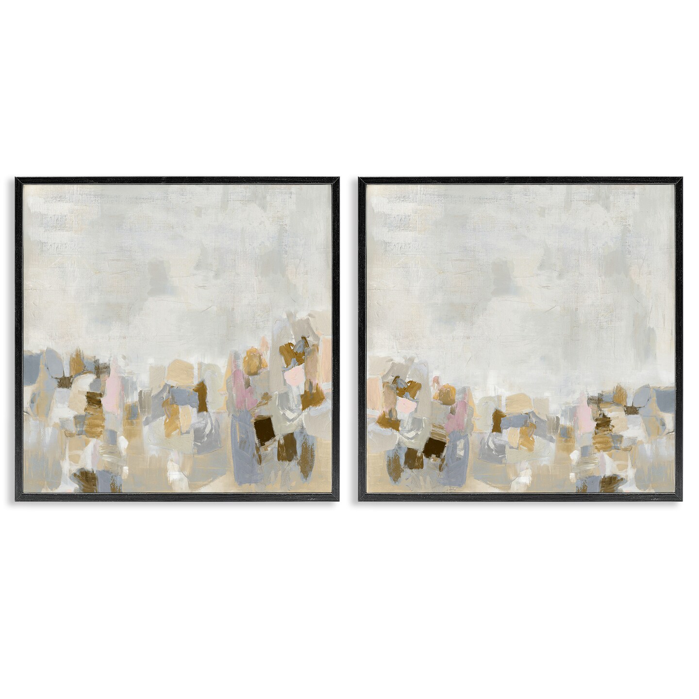 Stupell Industries Gray Subtle Abstract 2 pc Framed Giclee Wall Art Set Design by Rachel Springer