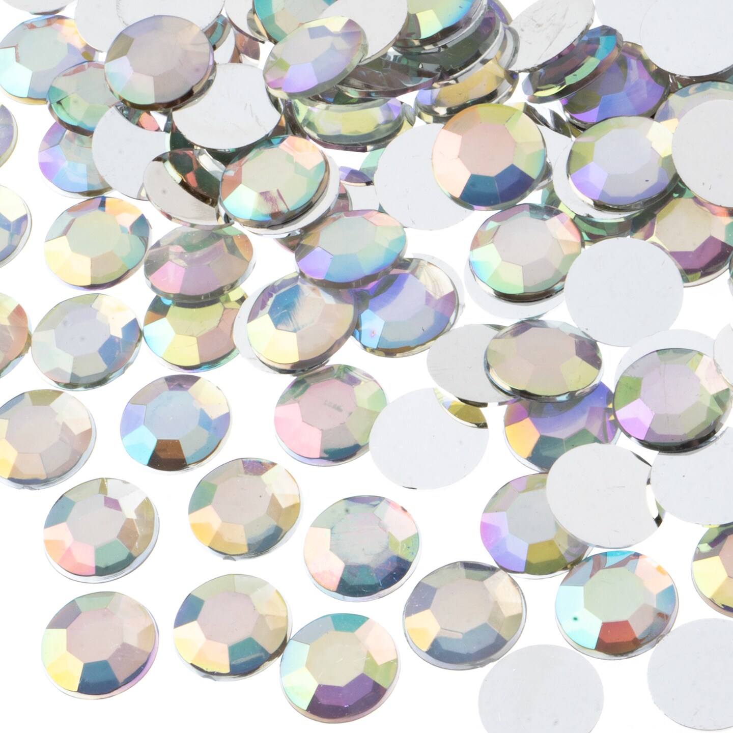 John Bead 12mm (SS50) Round Acrylic Flat Back Rhinestones, 400pcs