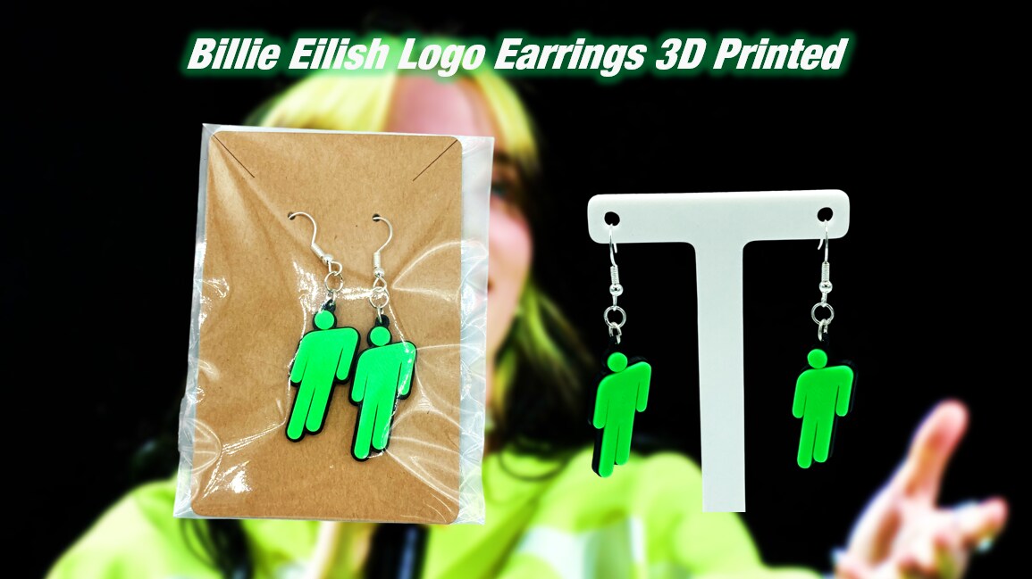 Billie Eilish Guitar Pick Necklace; Car Ornament; Dangle Drop Earrings;  Keychain