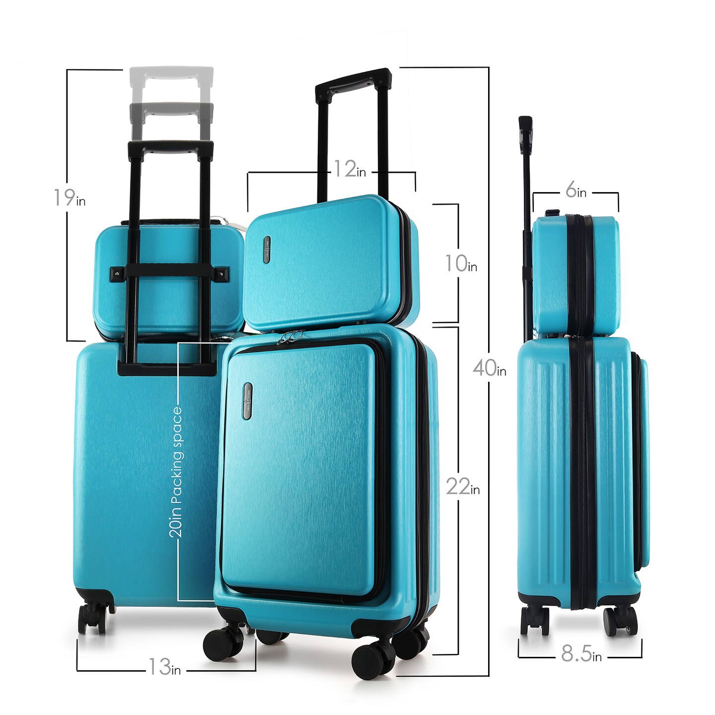 TravelArim 20 Inch Carry On Luggage with Luggage Scale
