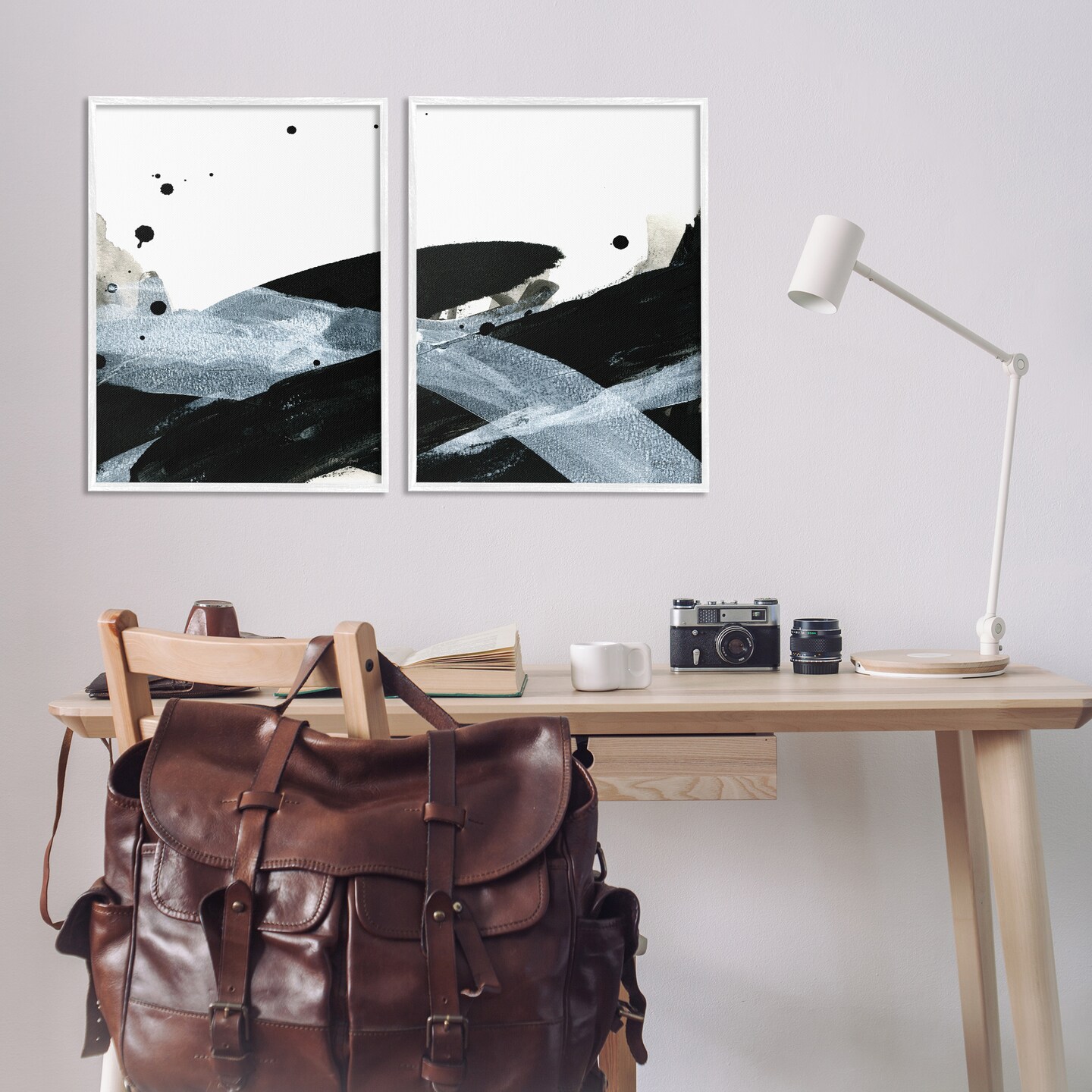 Stupell Industries Gradient Movement Abstraction 2 pc Framed Giclee Wall Art Set Design by Yvette St. Amant