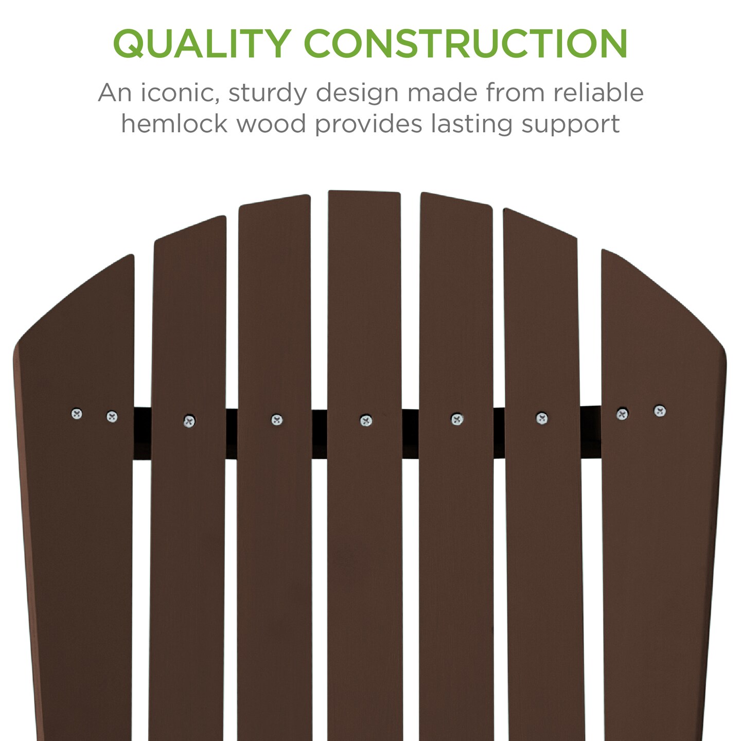 Best Choice Products Folding Adirondack Chair Outdoor, Wooden Accent Lounge Furniture w/ 350lb Capacity