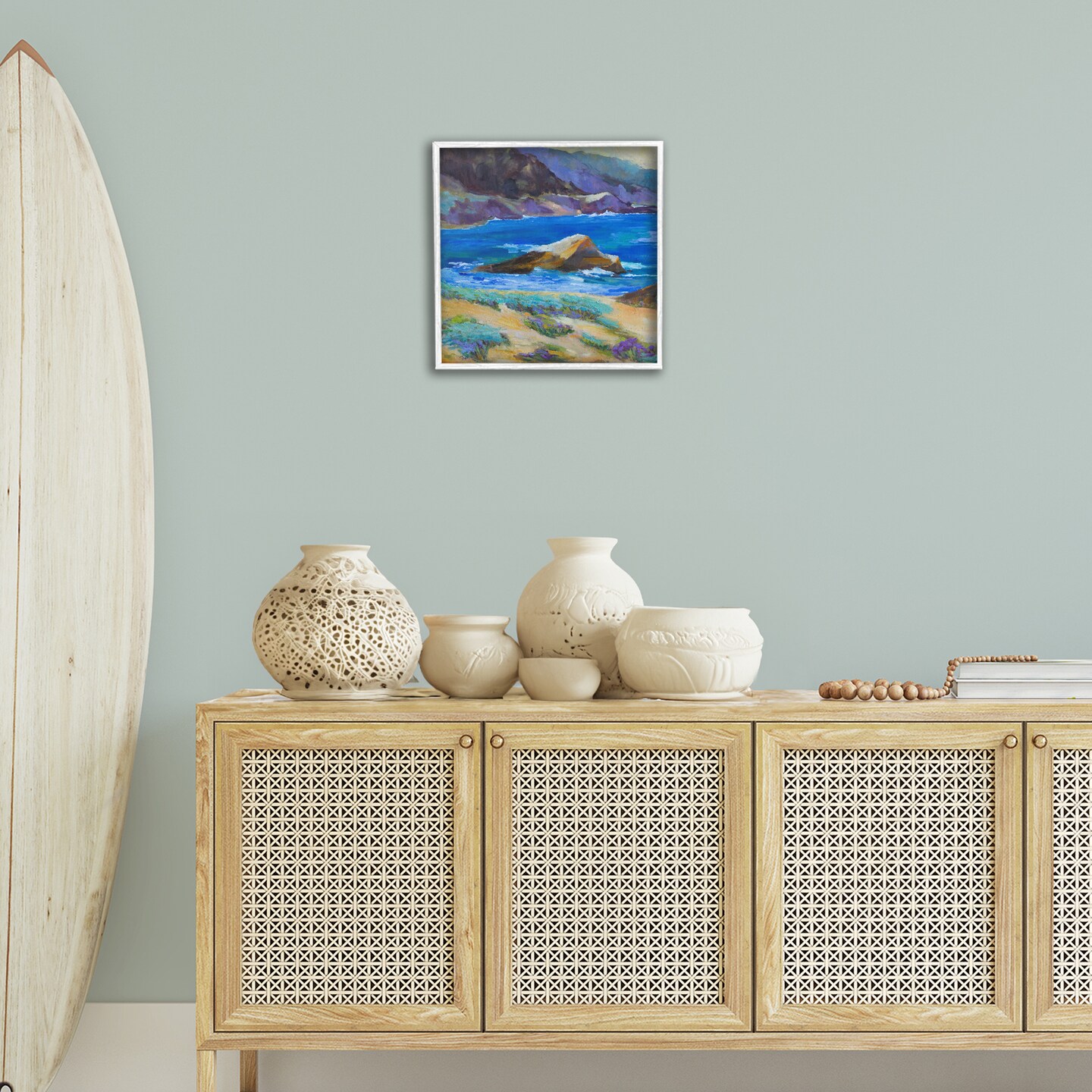 Stupell Industries Carmel Cove Landscape Framed Giclee Wall Art Design by Alexi Fine